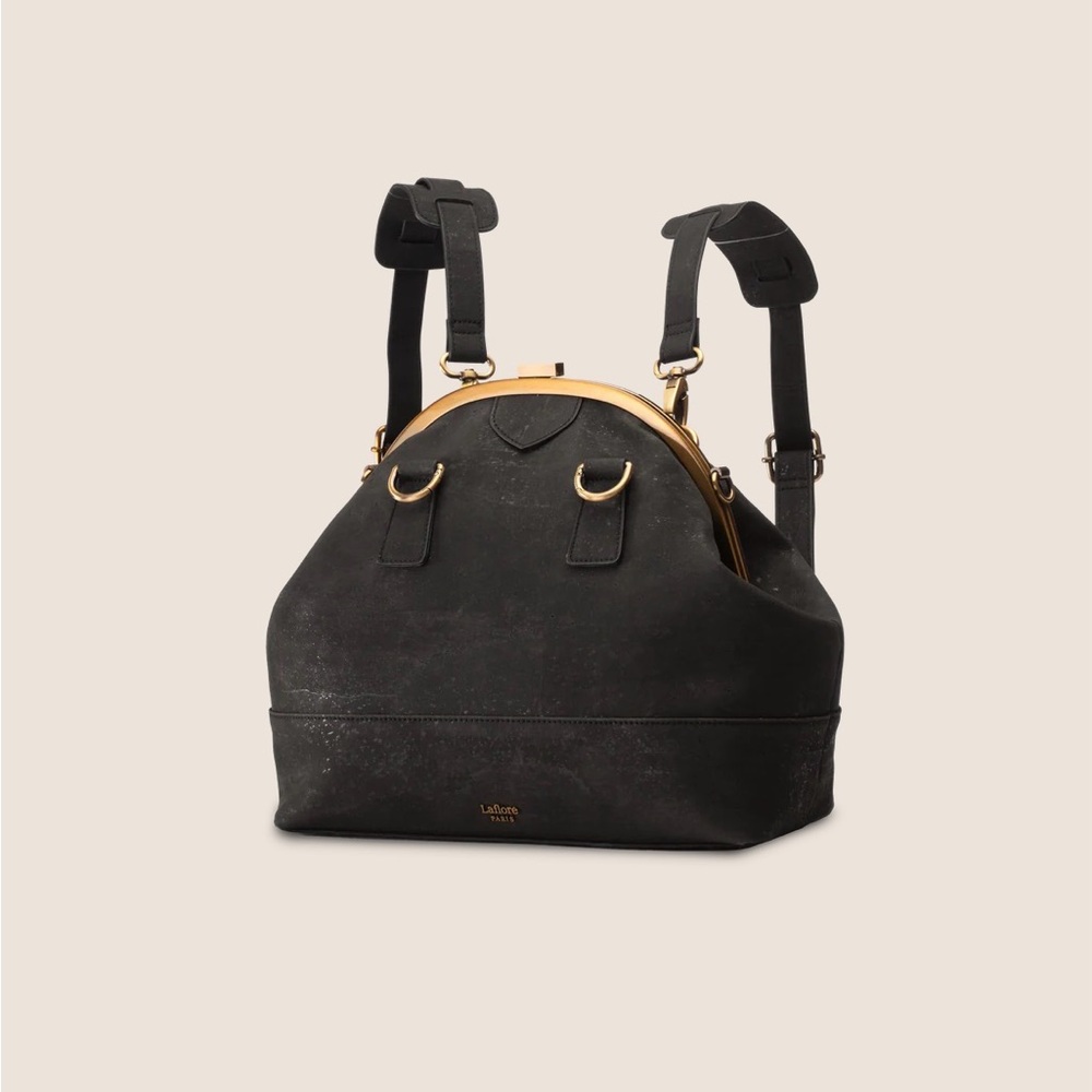 Laflore Paris La Grande Ronde Navy Satchel Backpack Purse - Picture 11 of 12